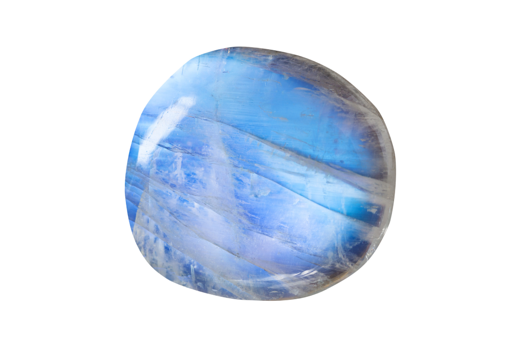 Moonstone on a plain white background 