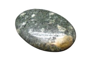 A Preseli Bluestone on a white background. Source: Etsy | TheGlobalStone