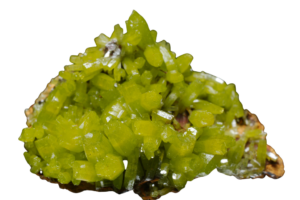 Pyromorphite on a white background