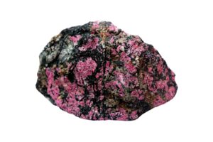 Red Cobalt Aka Erythrite on a white background