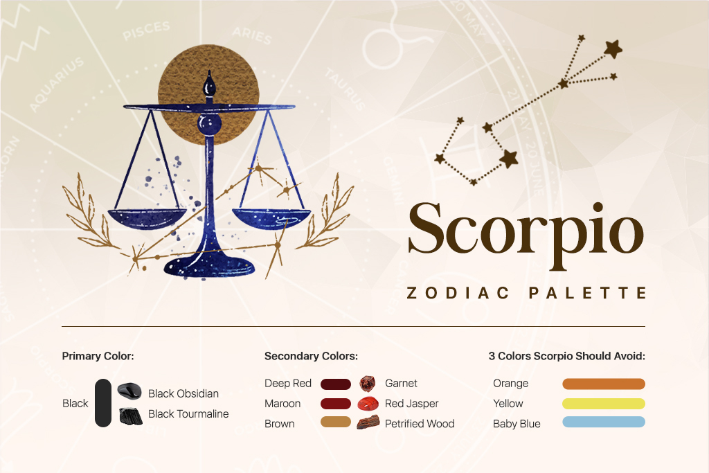 graphic design table for Scorpio Color Palette