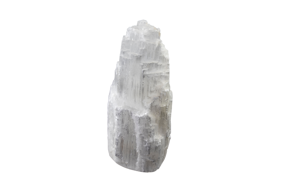 Selenite on a white background