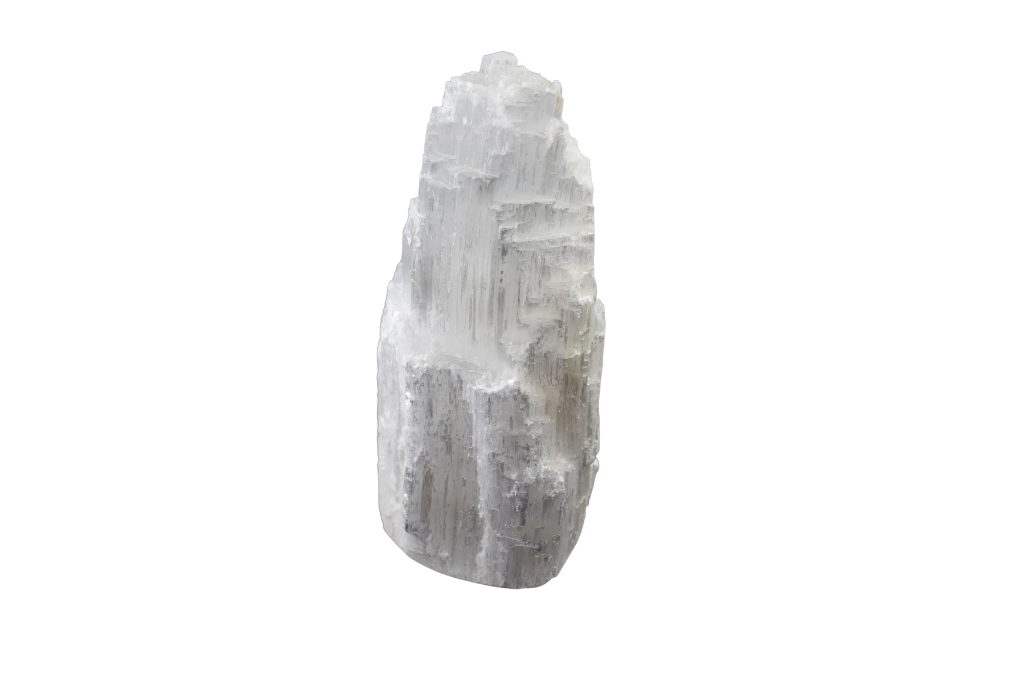 Selenite on a plain white background 