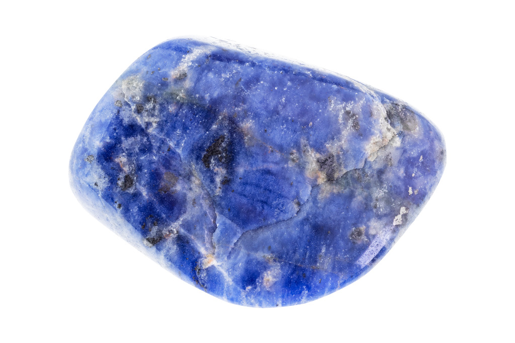 sodalite on white background