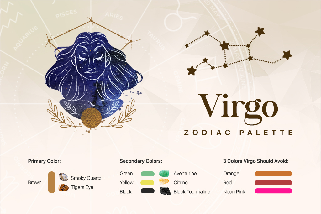 graphic design table for Virgo Color Palette