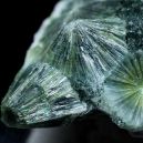 a closeup look of a Wavellite crystal