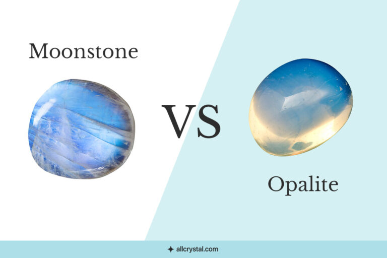 A custom featured graphic for moonstone vs opalite