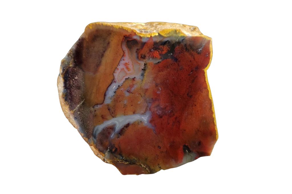 raw Agate Jasper on a white background