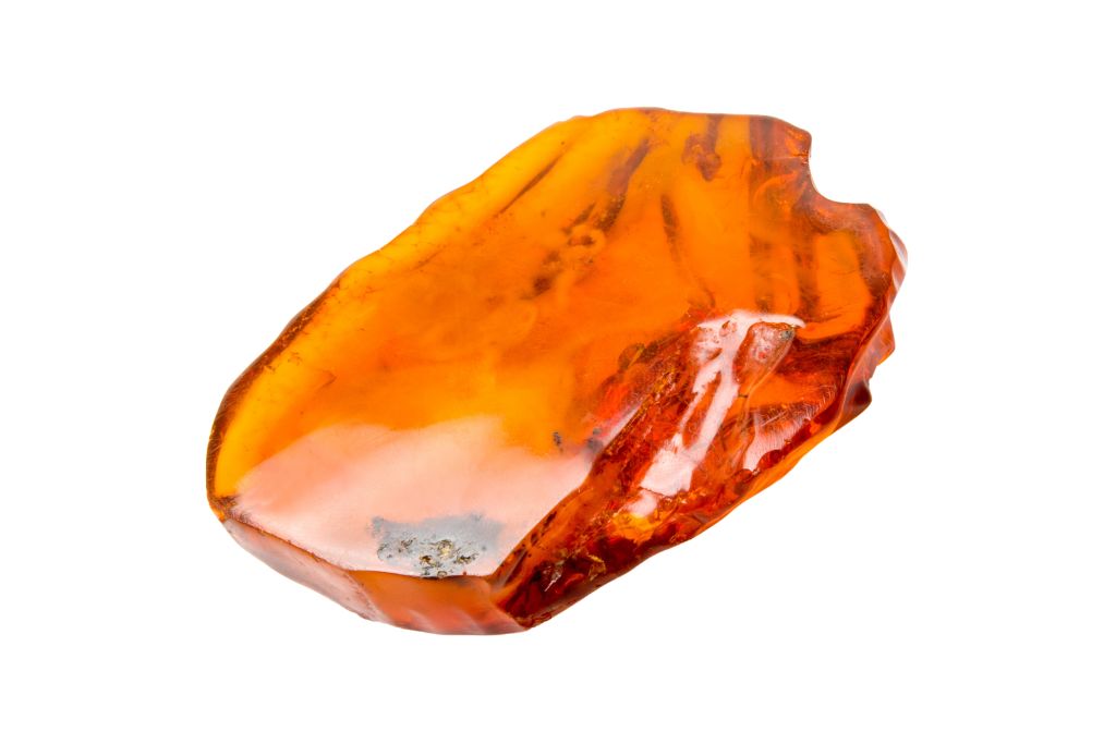 An Amber on a white background