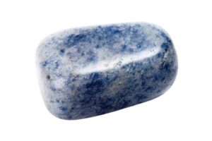 A Blue Quartz (Aka Trolleite) on a white background