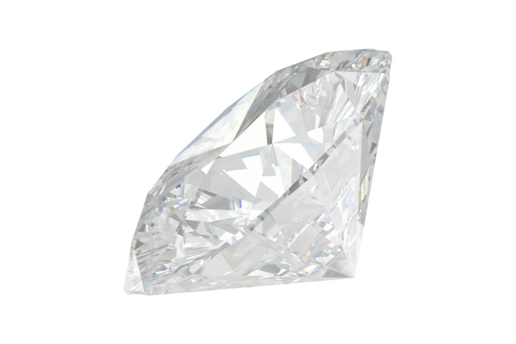 A diamond on a white background