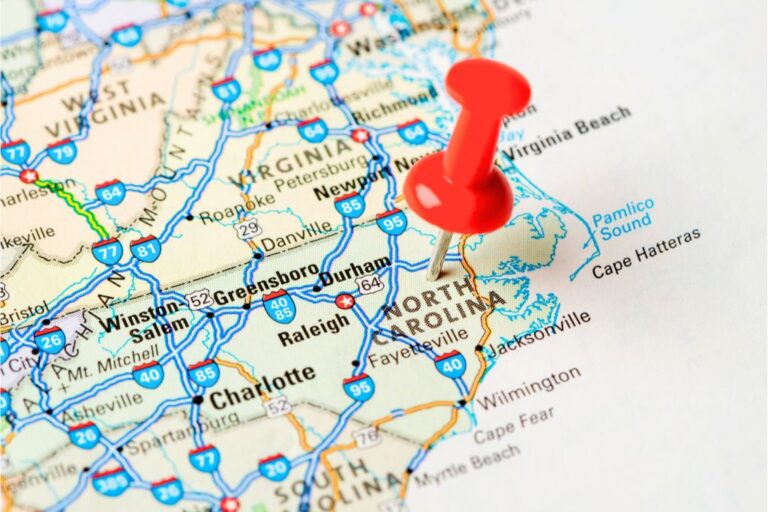 North Carolina Location Rockhounding Map