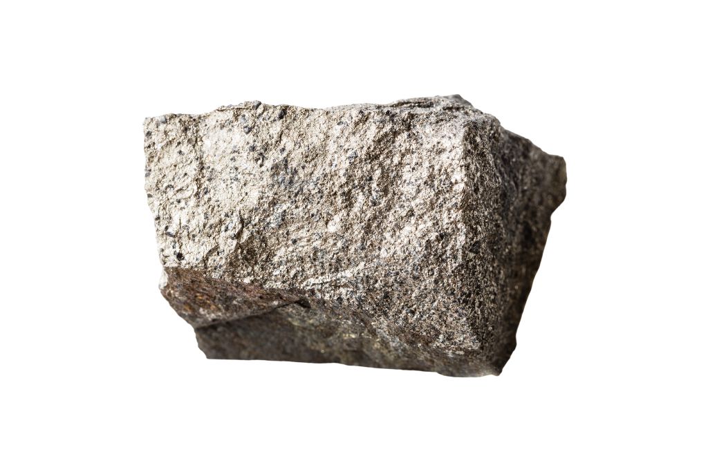 Pyrrhotite rock on a white background