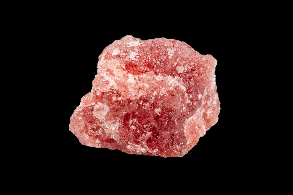 Strawberry Quartz on a black background