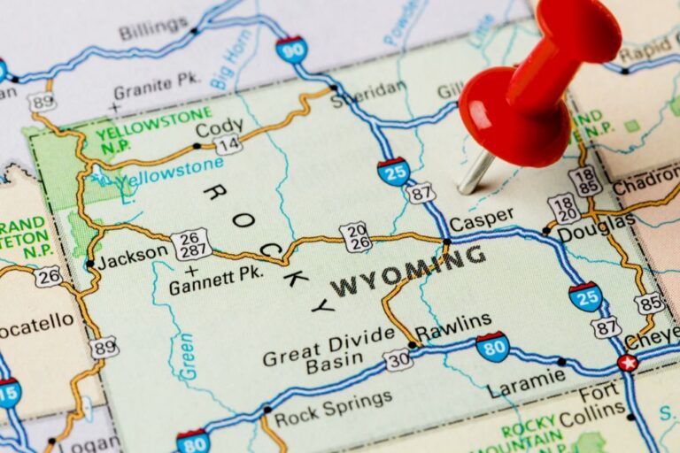 Wyoming Location Rockhounding Map