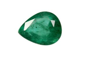 african emerald on white background. Image Source: Flickr | GemsN Coins