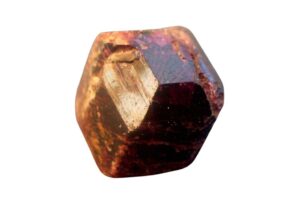Almandine Spinel on a white background