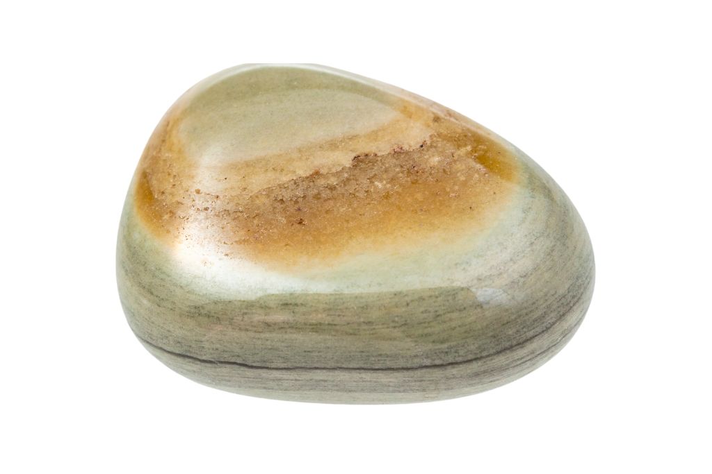 Banded Agate with a white background