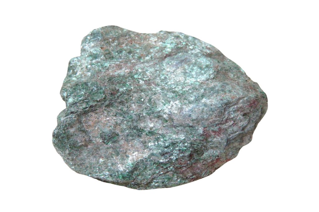 Fuschite on a white background