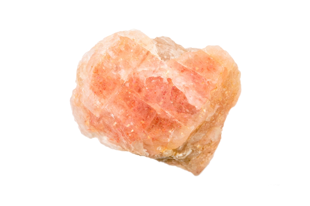 Iolite Sunstone on white background