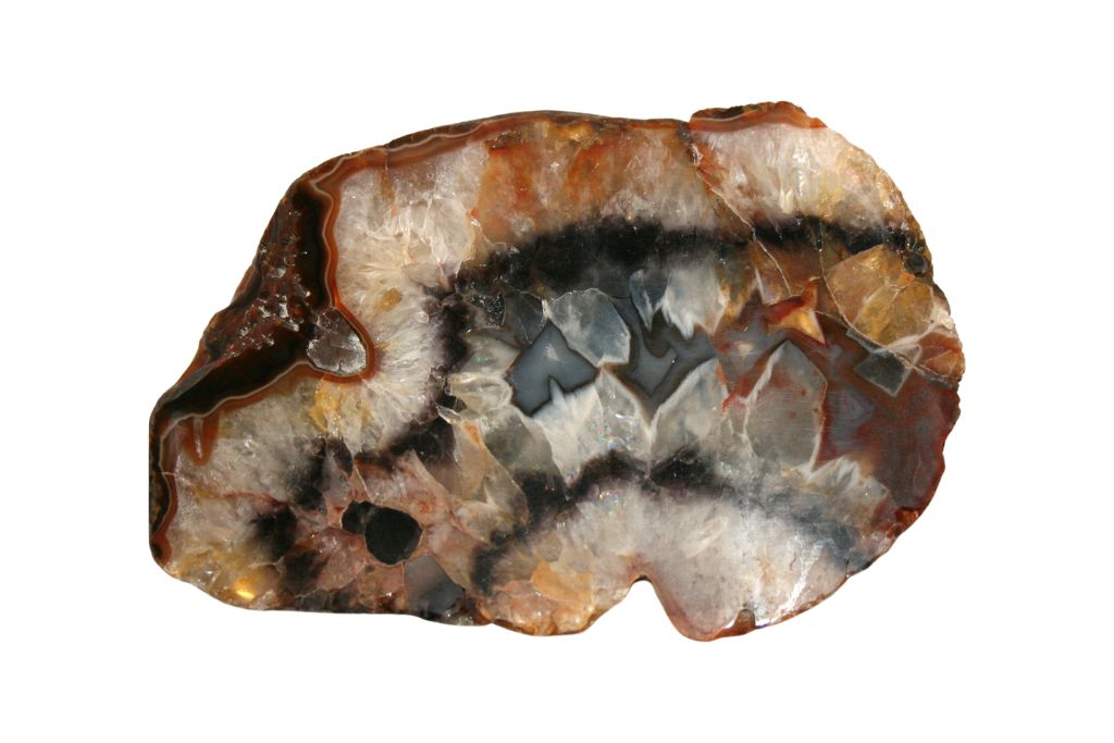 Lake Superior Agates on a white background