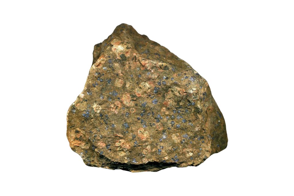 Llanite stone on a white background