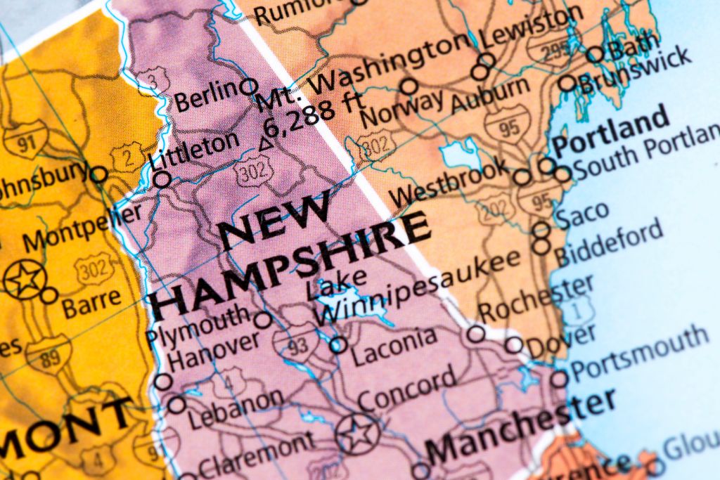 new hampshire detailed map