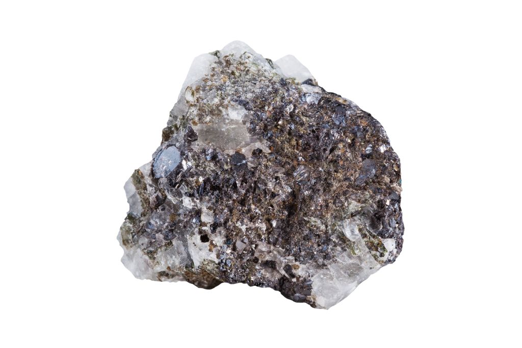 Sphalerite on a white background