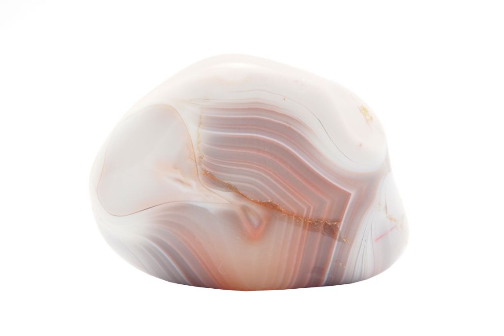 Agate rock on a white background 