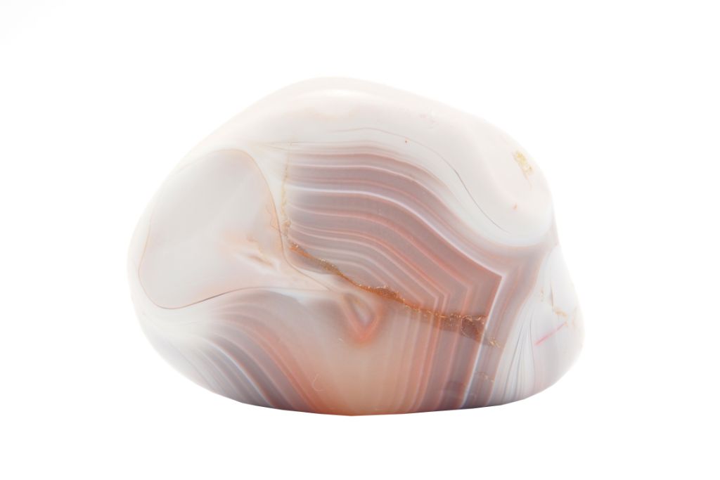 Agate rock on a white background