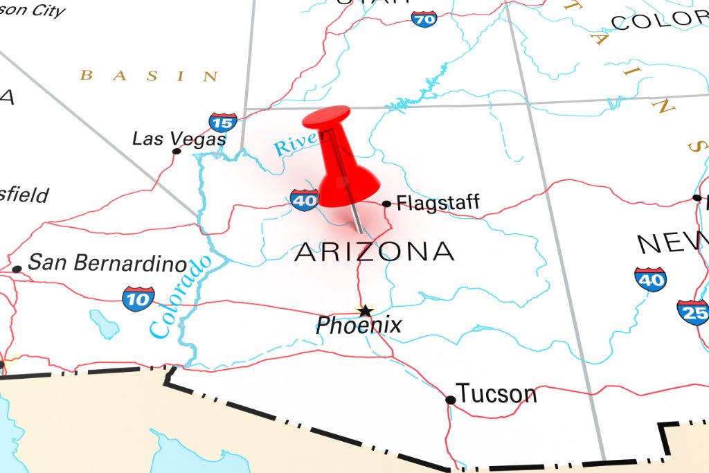 Arizona rockhounding location map