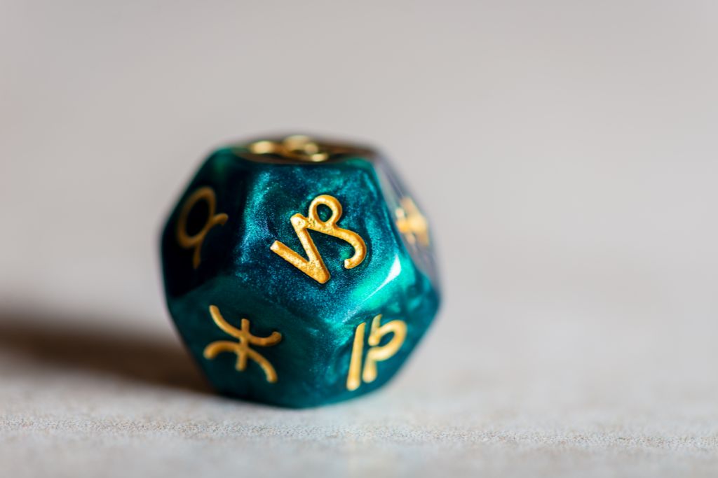 Capricorn dice on a white background