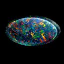 Black opal on black background