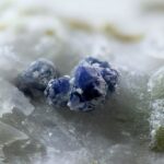 zoomed image of Blue Spinel crystal
