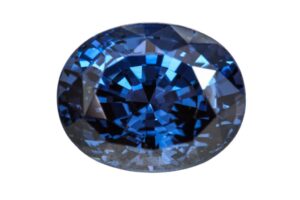 Blue Spinel on a white background