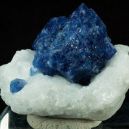 Blue Spinel on top of a quartz crystal