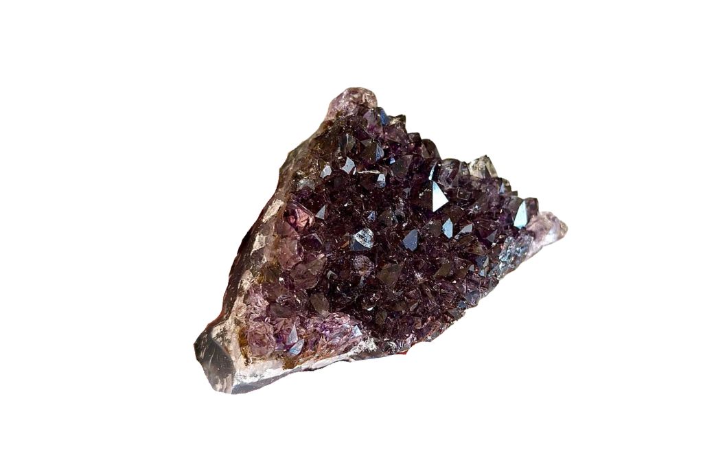 black amethyst on white background