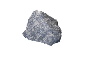 blue quartz on white background