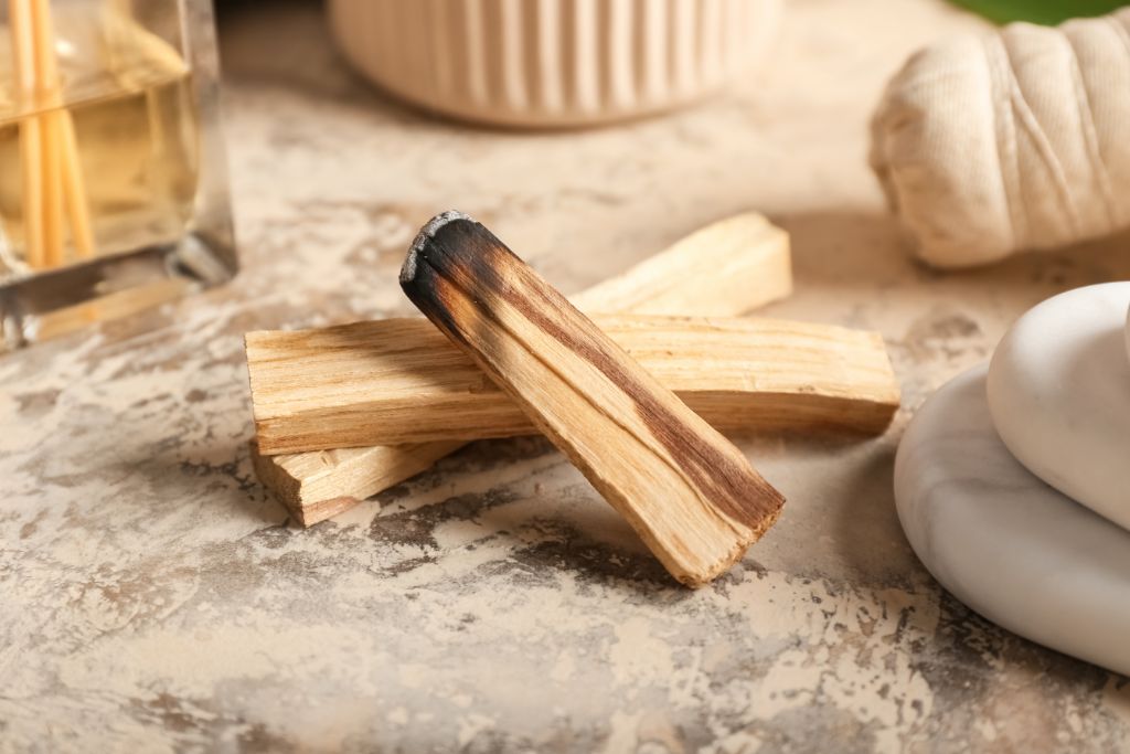 palo santo on a table