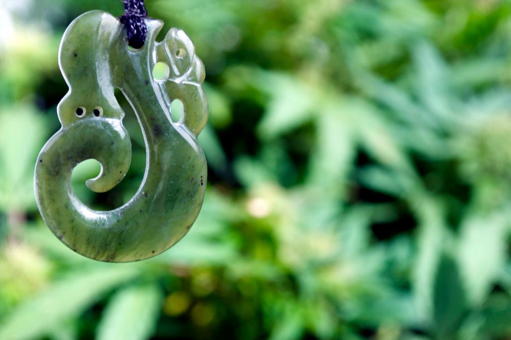 Pounamu on nature background