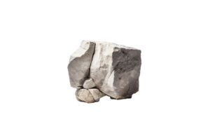 machu picchu stone on white background