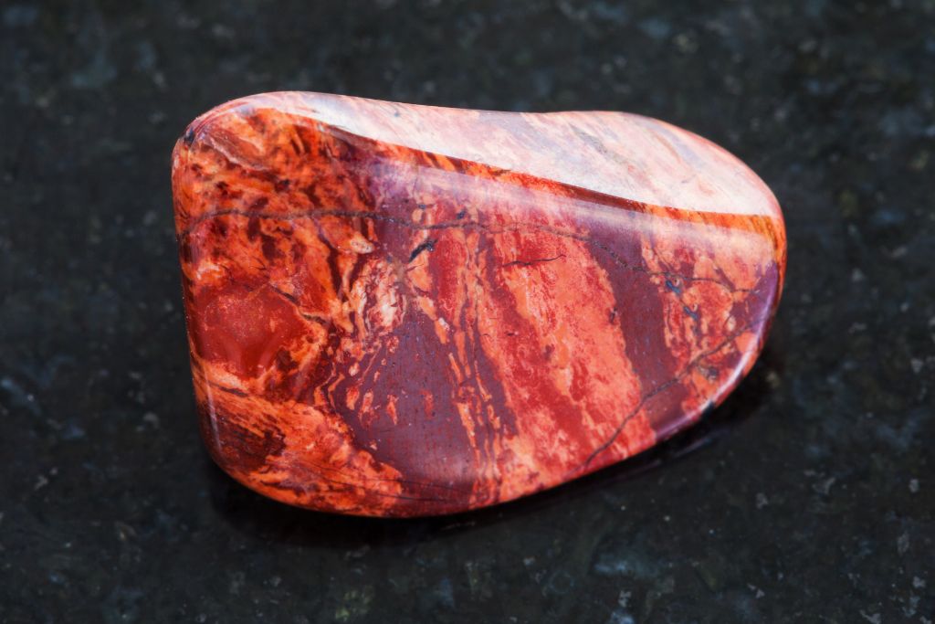 Brecciated Jasper on dark surface