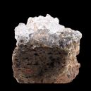 Hyalite crystal with black background