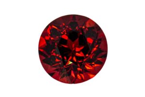 Mozambique Garnet on white background