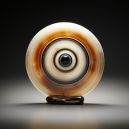 bulls eye agate on dark background