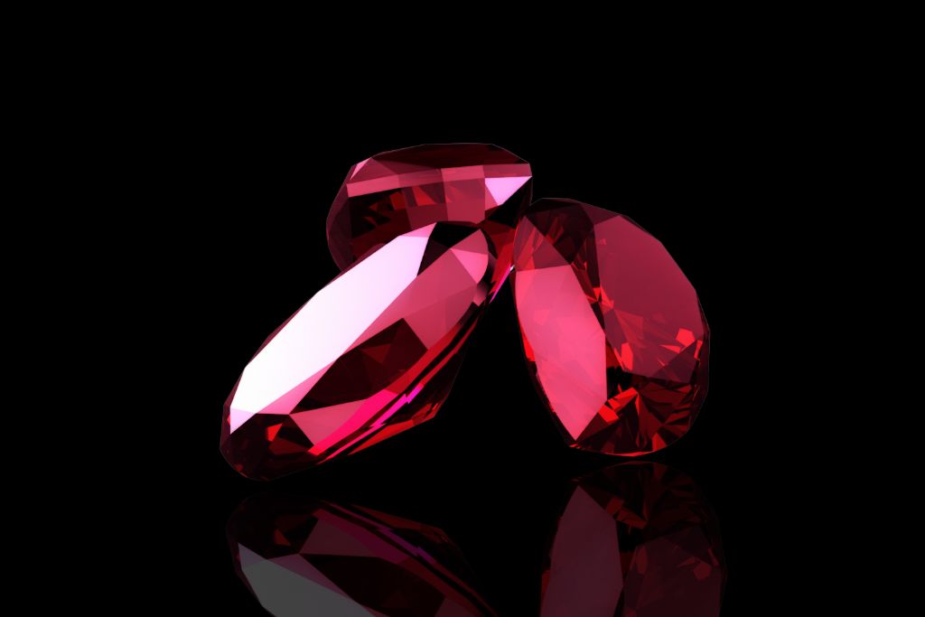 burmese ruby on dark background