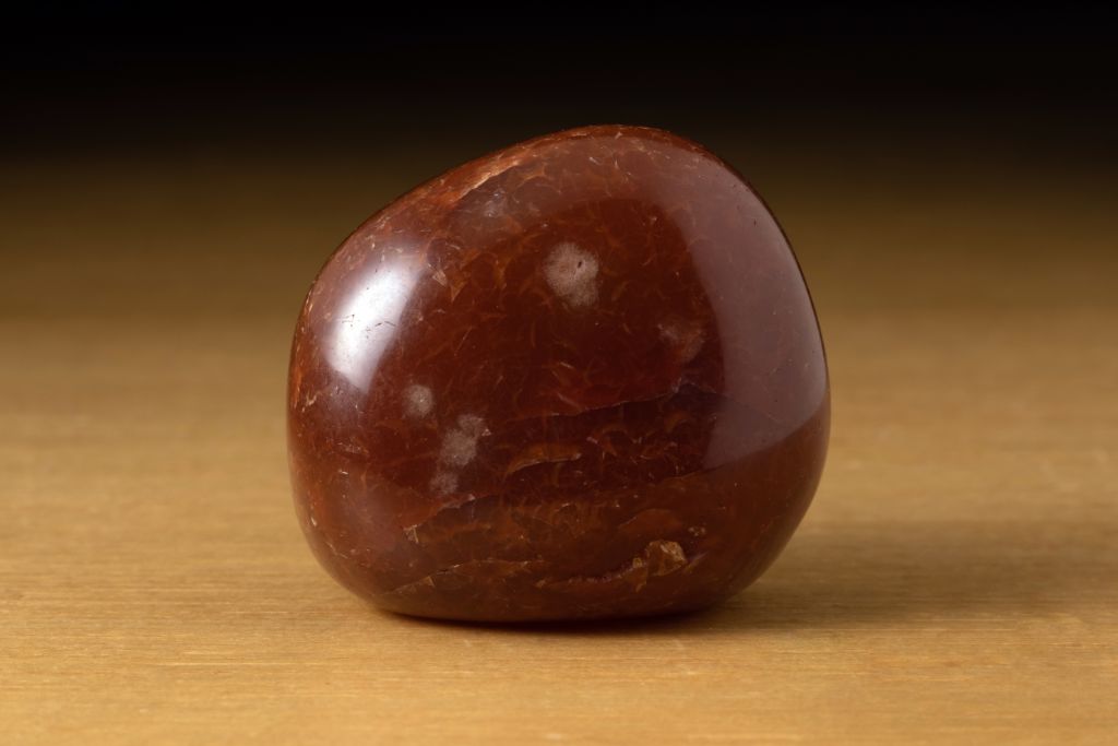 carnelian agate on brown table