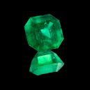 colombian emerald on dark background