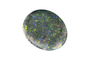 harlequin opal on white background