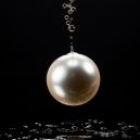 south sea pearl on dark background